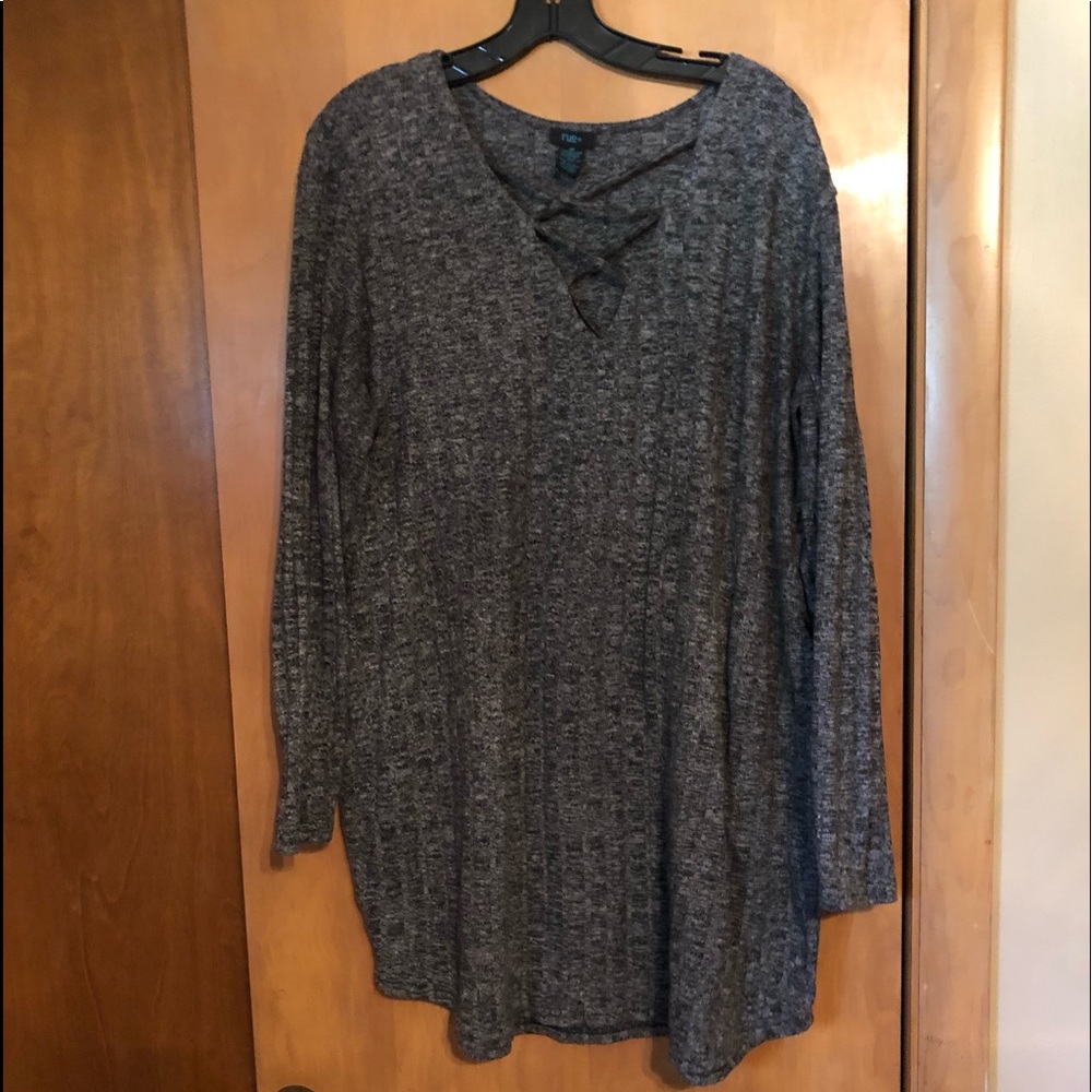 Grey sweater bodycon dress